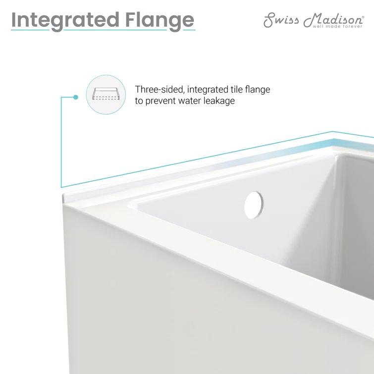 Voltaire 54" x 30" Alcove Bathtub with Apron