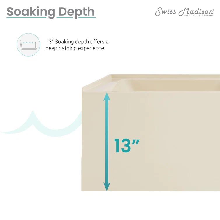 Voltaire 60" x 30" Alcove Bathtub with Apron