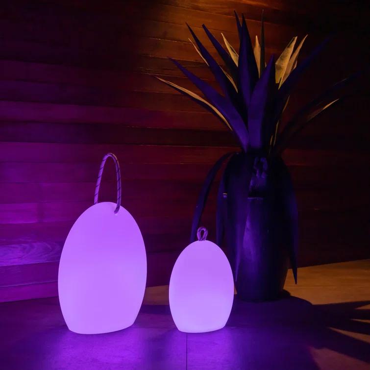 Smart & Green Amande Corde Battery Powered Integrated LED Color Changing Outdoor Table Lamp