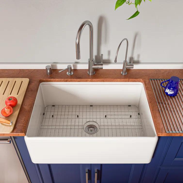 30'' L Single Bowl Fireclay Kitchen Sink