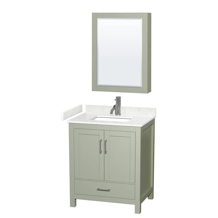 Wyndham Collection Wcs141430s-Vca-Med Sheffield 30" Free Standing Single Basin Vanity Set