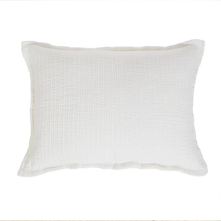 Chatham Cotton Matelasse Sham by Pom Pom at Home - Cream / Standard