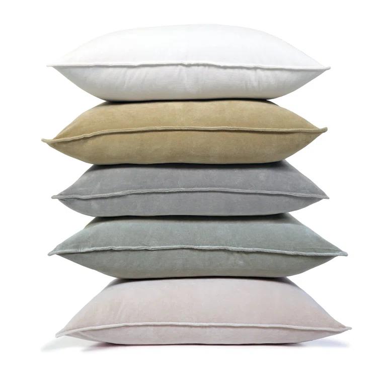 Bianca Velvet Oversized Pillow by Pom Pom at Home - Natural