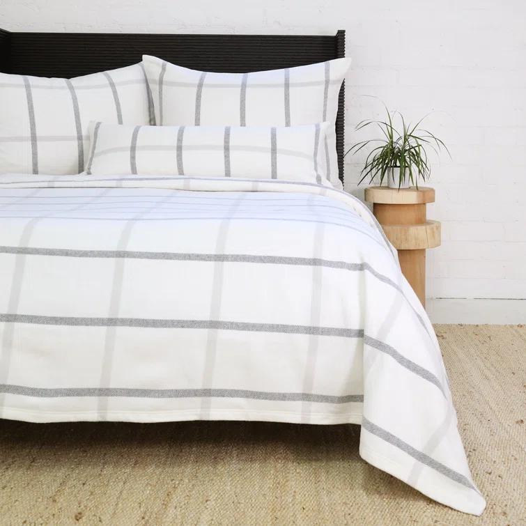 King White Cotton Machine Washable Blanket
