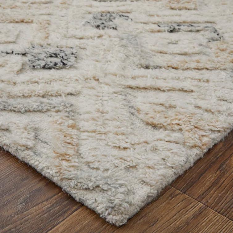 Nomadic Blue Diamond 8' x 10' Hand Tufted Wool Area Rug