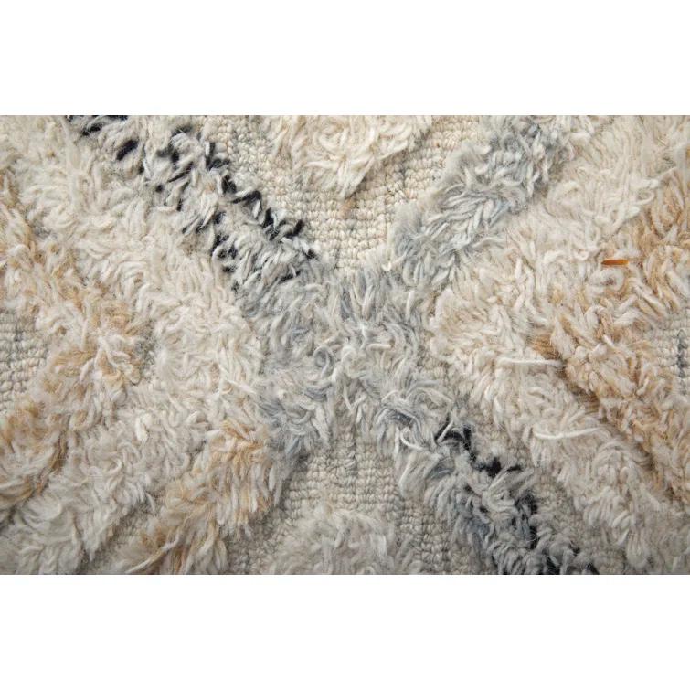 Nomadic Blue Diamond 8' x 10' Hand Tufted Wool Area Rug