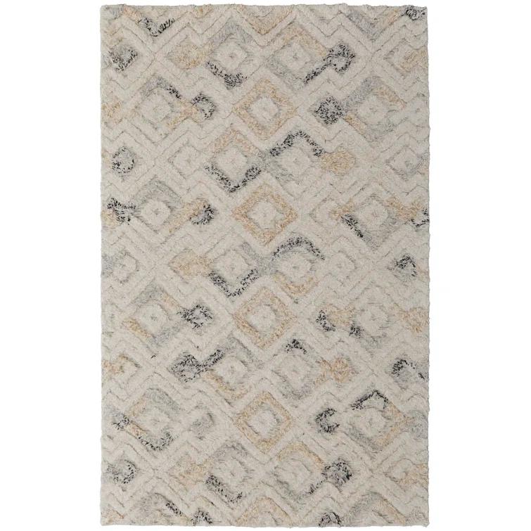 Nomadic Blue Diamond 8' x 10' Hand Tufted Wool Area Rug
