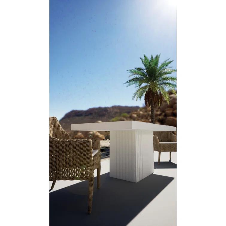 Seasonal Living Perpetual Square Concrete Outdoor Dining Table