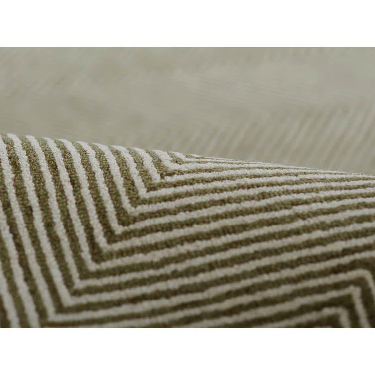 Momeni Charles Zig Zag Area Rug, 9' X 12', Green