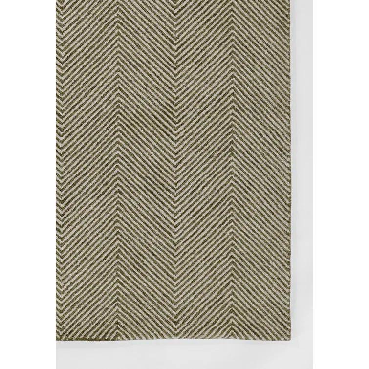 Momeni Charles Zig Zag Area Rug, 9' X 12', Green