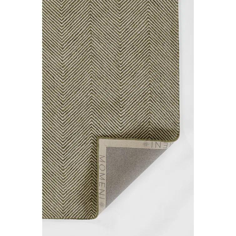 Momeni Charles Zig Zag Area Rug, 9' X 12', Green