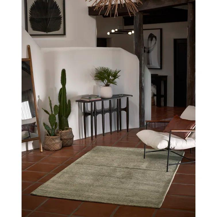 Sage Hand-Tufted Wool Rectangular Area Rug 3'6" x 5'6"