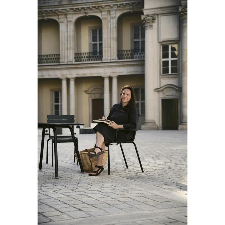 Luxembourg Aluminum/Powder Coated Aluminum Outdoor Stacking Dining Side Chair