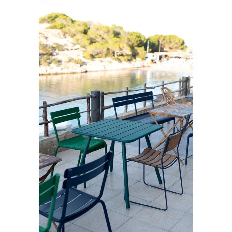 Luxembourg Aluminum/Powder Coated Aluminum Outdoor Stacking Dining Side Chair