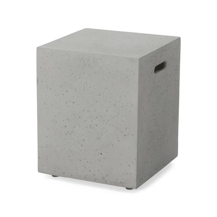 Latitude Run® Caelan Rectangle Lightweight Concrete/MGO Propane Smokeless Fire Pit Table