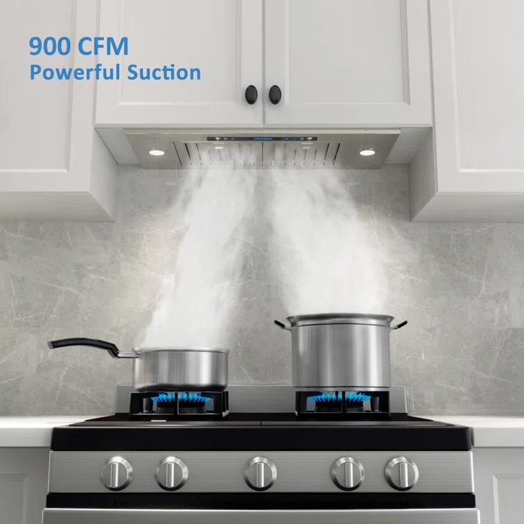 36'' VIKIO 900 Cubic Feet Per Minute Ducted Insert Range Hood with Baffle Filter and Light Included