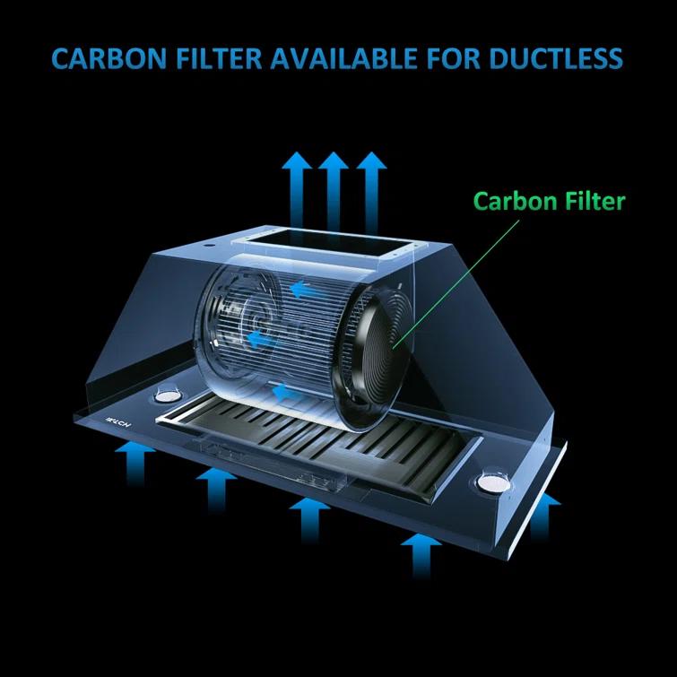 36'' VIKIO 900 Cubic Feet Per Minute Ducted Insert Range Hood with Baffle Filter and Light Included