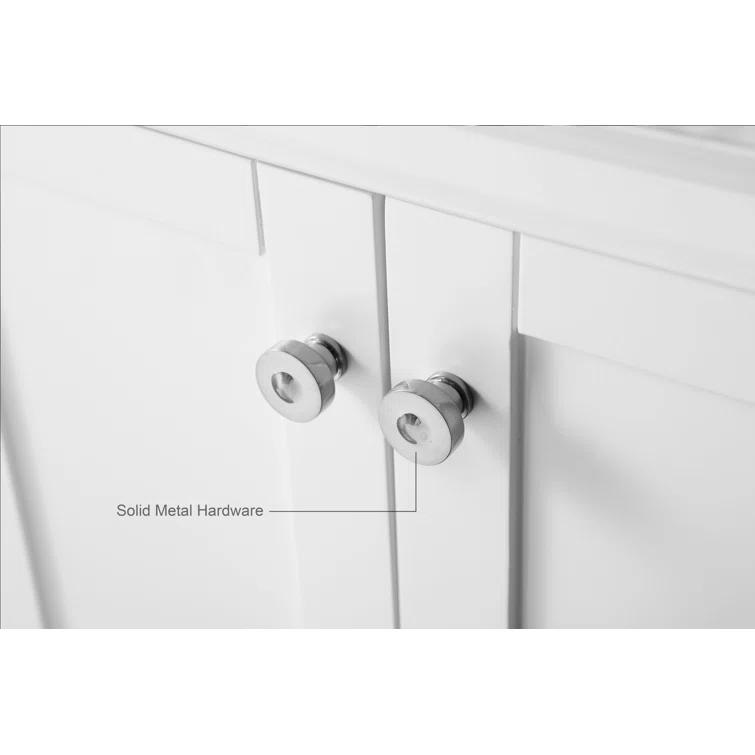 Ancerre Designs Audrey 48" Wood Bathroom Vanity Set with 2 Doors in White