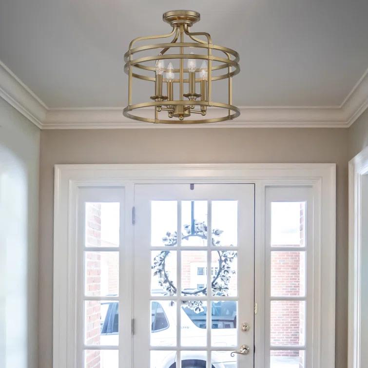 Minka Lavery - Covent Park - 4 Light Semi-Flush Mount - 14.5 inches tall by 16