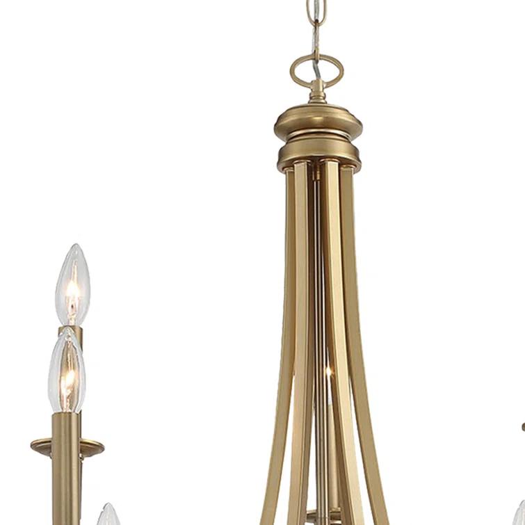 Minka Lavery Brushed Honey Gold Chandelier 34" Wide Modern 9-Light Fixture for Dining Room House Foyer Kitchen Entryway Bedroom