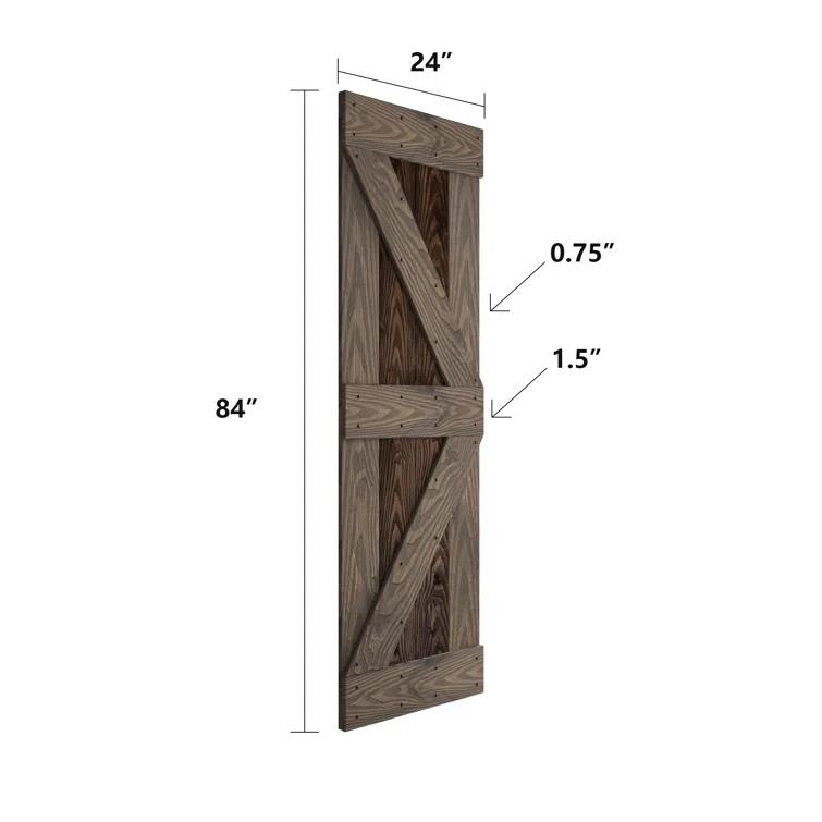 Coast Sequoia 84"H Embossing Bi-Fold Barn Door With Sliding Hardware Kit