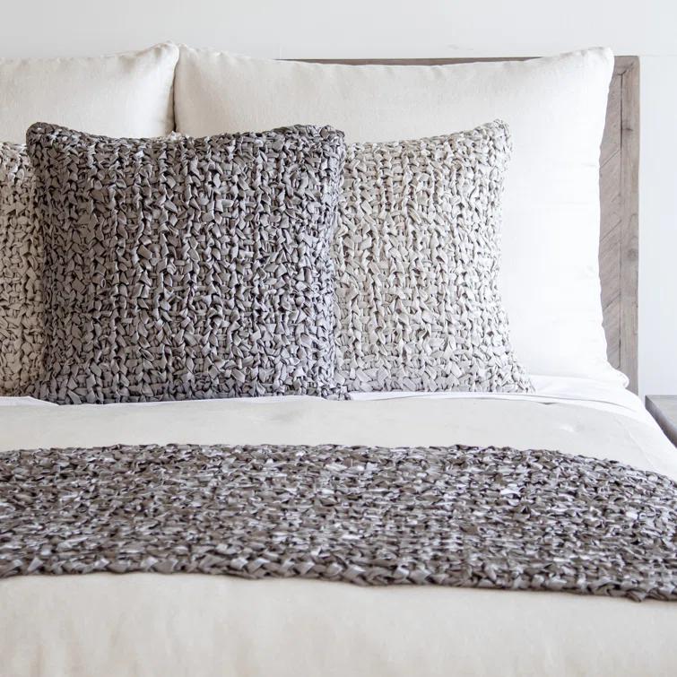 Ribbon Knit Throw Pillow