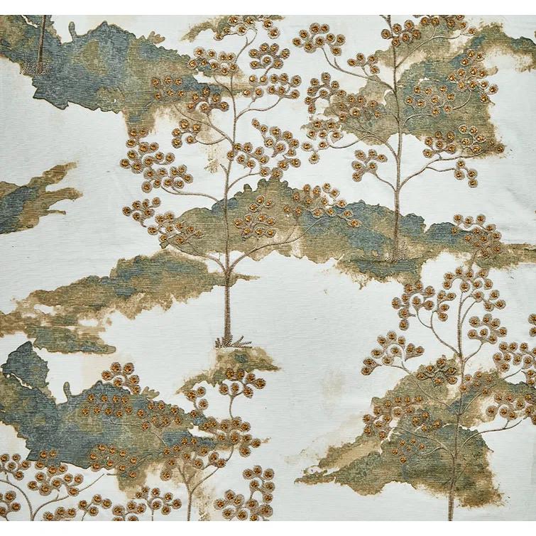 Avalon Embroidered Linen Reversible Throw Pillow