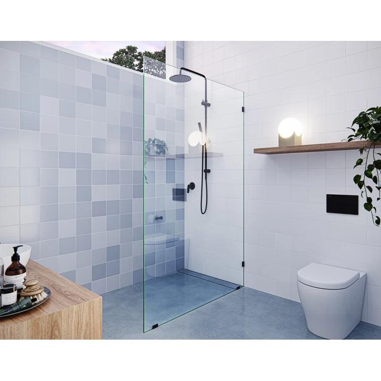 Vela 47 in. x 78 in. Fully Frameless Single Fixed Shower Panel
