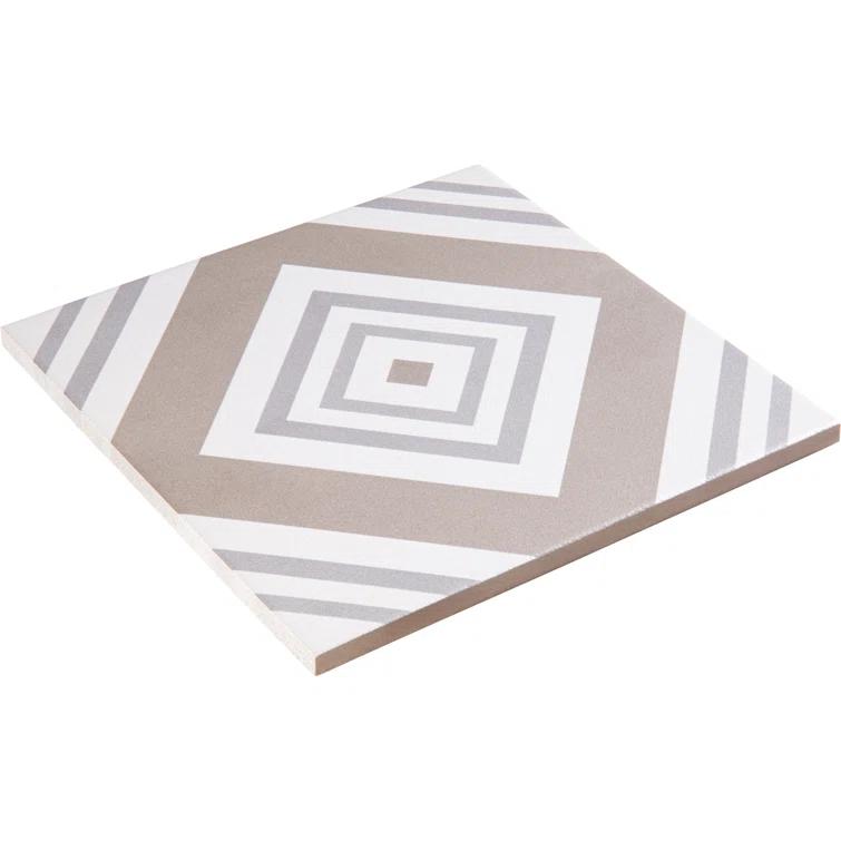 Bliss 8-in. Encaustic Spanish/Moroccan Patterned Matte Porcelain Wall & Floor Tile