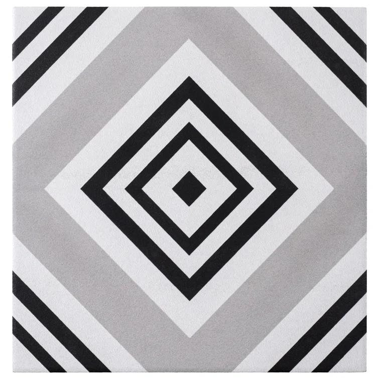 Bliss 8-in. Encaustic Spanish/Moroccan Patterned Matte Porcelain Wall & Floor Tile