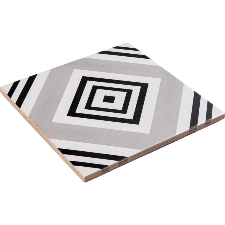 Bliss 8-in. Encaustic Spanish/Moroccan Patterned Matte Porcelain Wall & Floor Tile