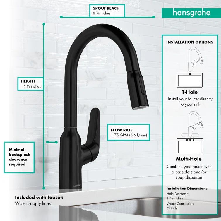 Focus N Prep Kitchen Faucet with 2-Spray Pull-Down, 1.75 GPM