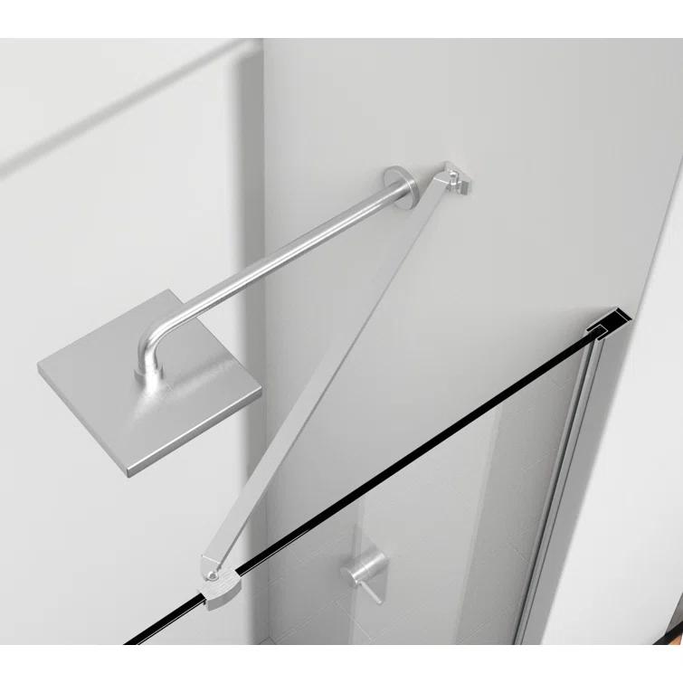 58.5" W x 72" H Pivot Frameless Shower Door