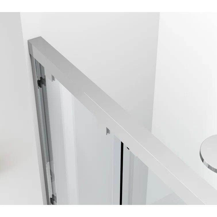 54.33" - 60" W x 60" H Double Sliding Semi-Frameless Tub Door