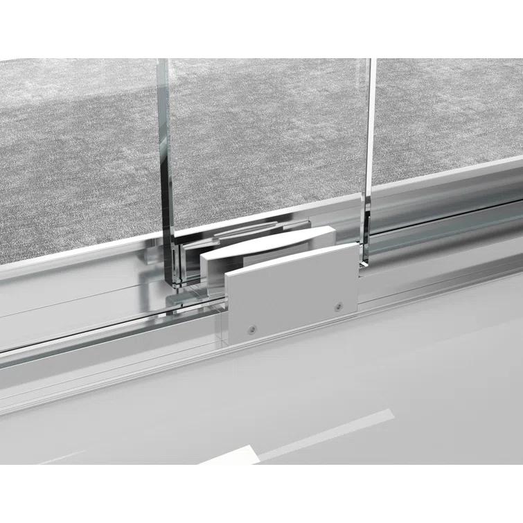 54.33" - 60" W x 60" H Double Sliding Semi-Frameless Tub Door