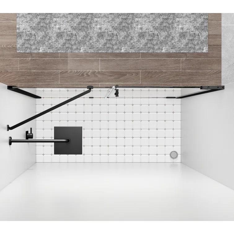 58.5" W x 72" H Pivot Frameless Shower Door