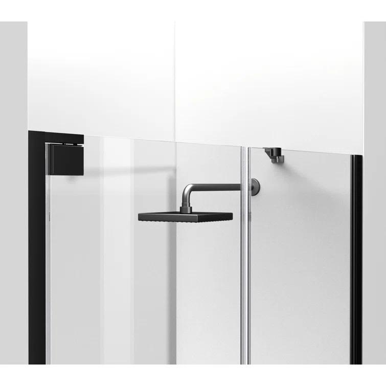 58.5" W x 72" H Pivot Frameless Shower Door