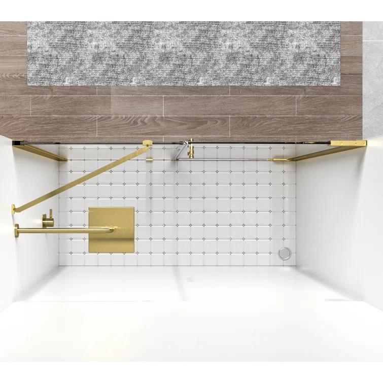 58.5" W x 72" H Pivot Frameless Shower Door