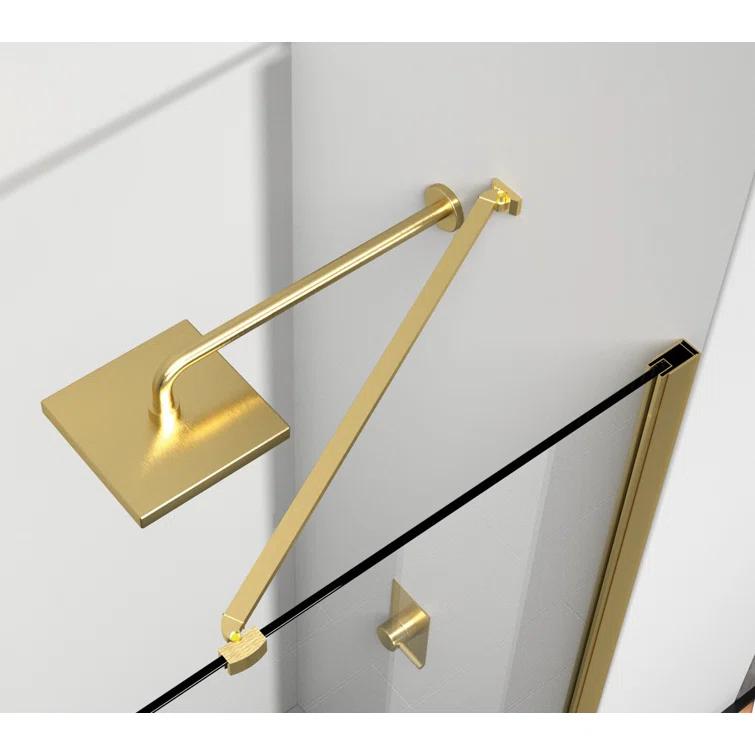 58.5" W x 72" H Pivot Frameless Shower Door