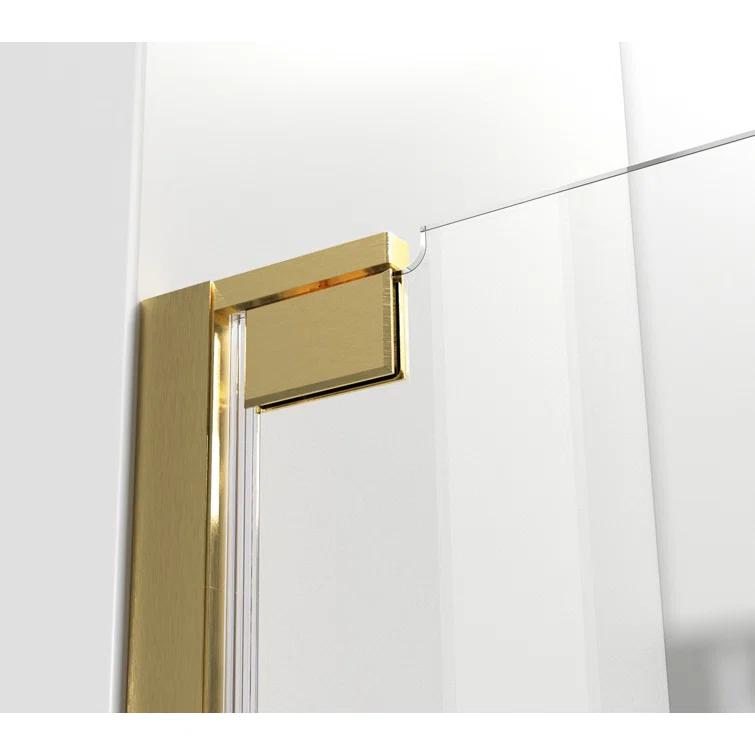 58.5" W x 72" H Pivot Frameless Shower Door
