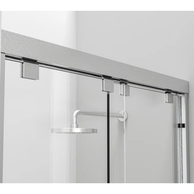 54.33" - 60" W x 60" H Double Sliding Semi-Frameless Tub Door