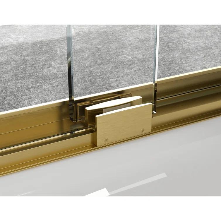 54.33" - 60" W x 60" H Double Sliding Semi-Frameless Tub Door