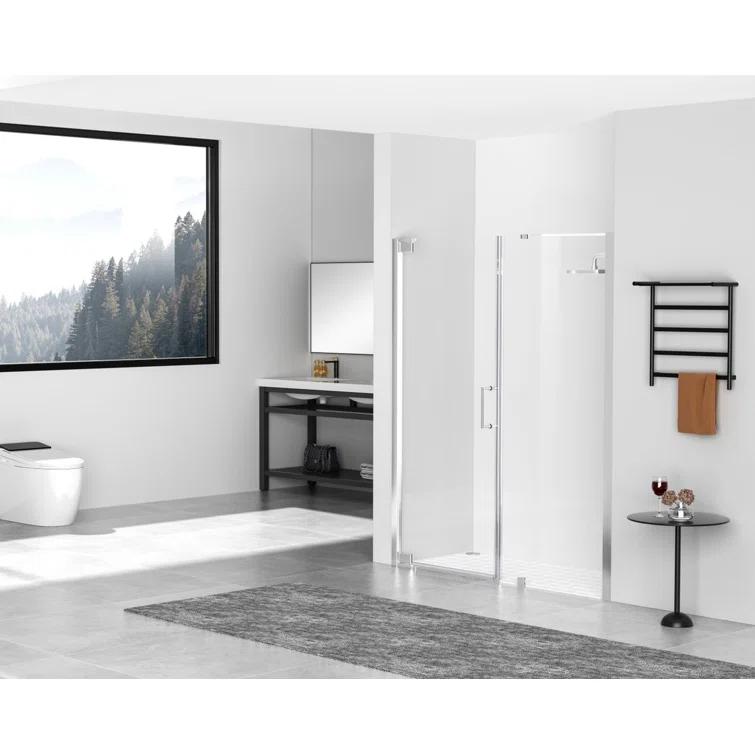 58.5" W x 72" H Pivot Frameless Shower Door