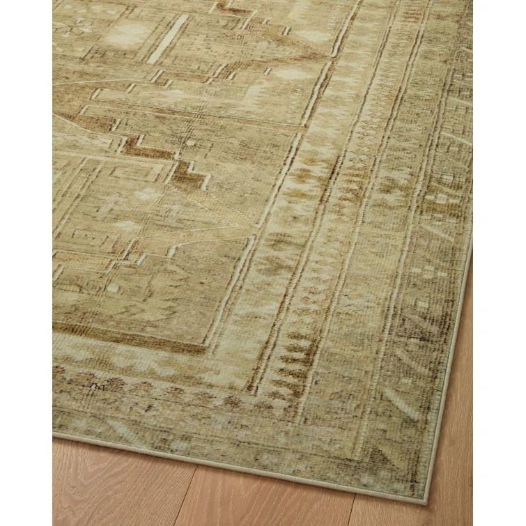 Sinclair II Rug by Magnolia Home by Joanna Gaines x Loloi - Khaki and Tobacco / 5' x 7'