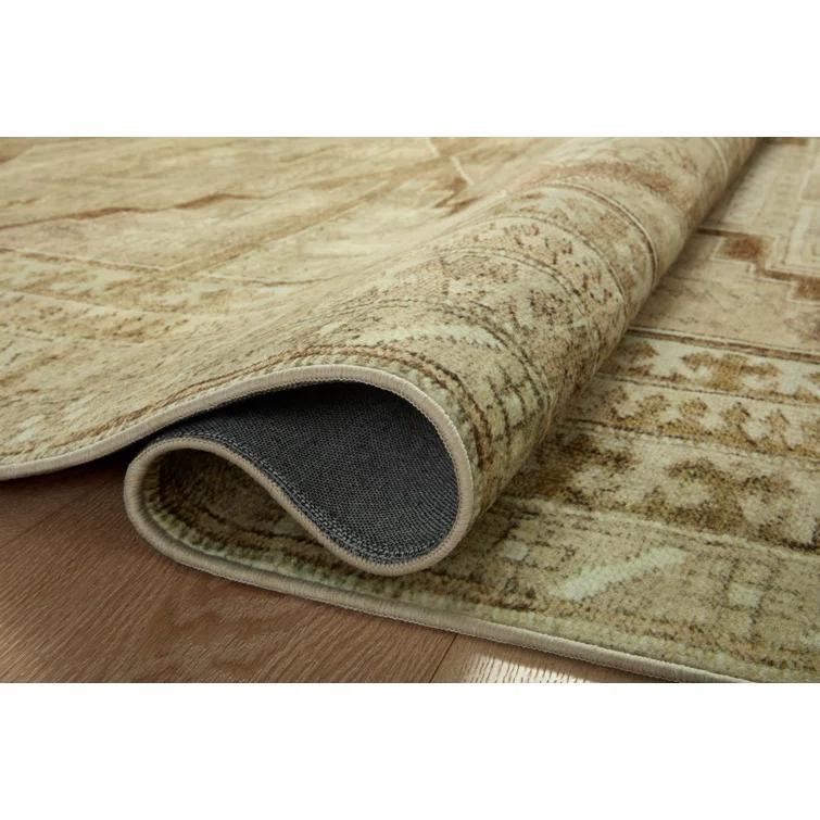 Sinclair II Rug by Magnolia Home by Joanna Gaines x Loloi - Khaki and Tobacco / 5' x 7'