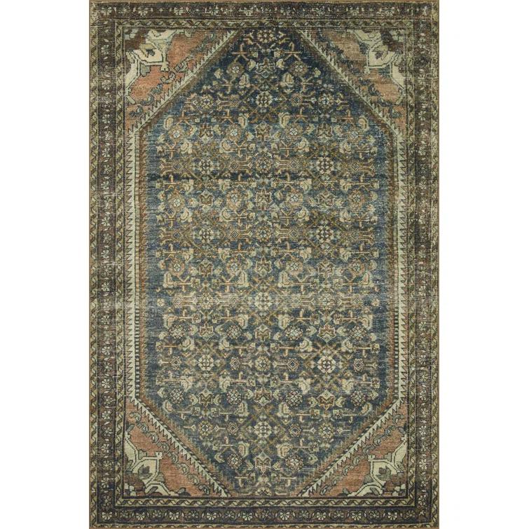 Banks I Rug by Magnolia Home by Joanna Gaines x Loloi - Denim and Clay / 5' x 7'6"