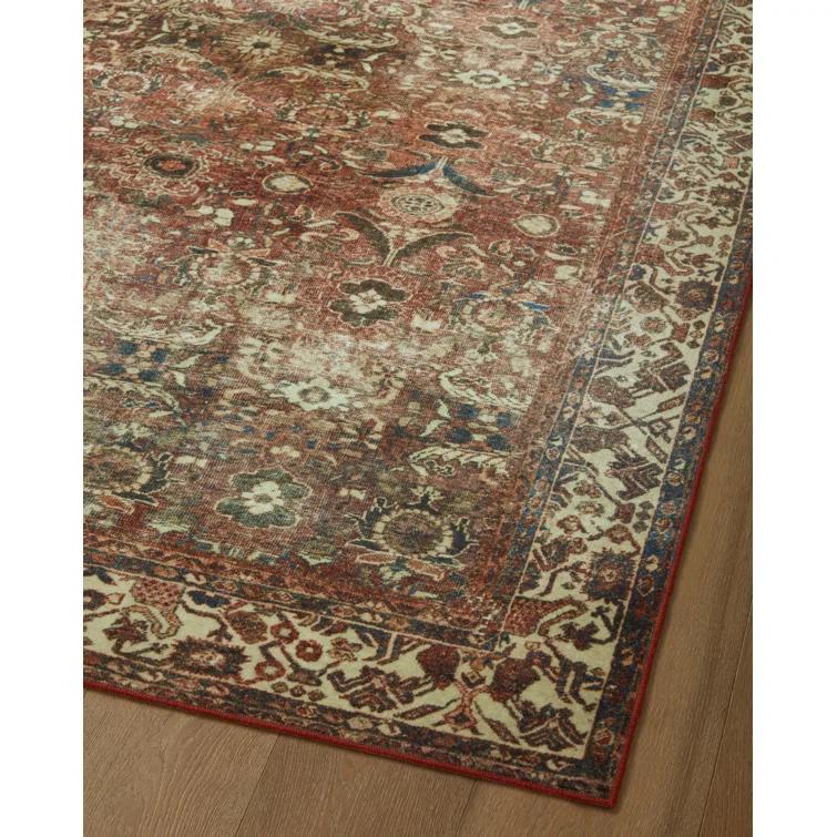 Banks II Rug by Magnolia Home by Joanna Gaines x Loloi - Brick and Ivory / 5' x 7'6"