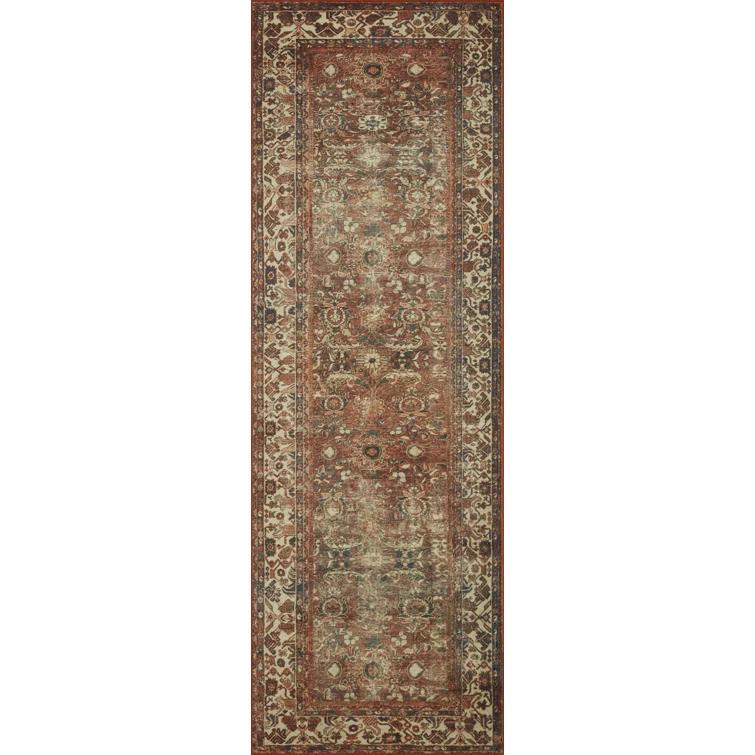 Banks II Rug by Magnolia Home by Joanna Gaines x Loloi - Brick and Ivory / 2' x 5'