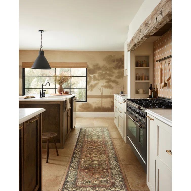 Banks II Rug by Magnolia Home by Joanna Gaines x Loloi - Brick and Ivory / 2' x 5'