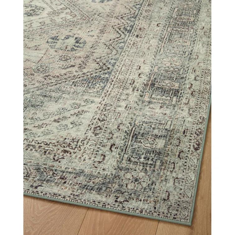 Magnolia Home By Joanna Gaines X Loloi Sinclair Machine Washable Natural / Sage Area Rug